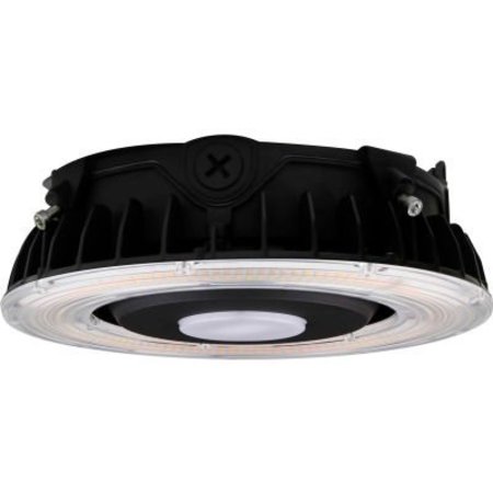 JD INTERNATIONAL LIGHTING Commercial LED Round Canopy Lighting, 75W, 9400 Lumens, 5000K, IP65, UL, DLC Premium CLCN11-75W-RAA-BR50